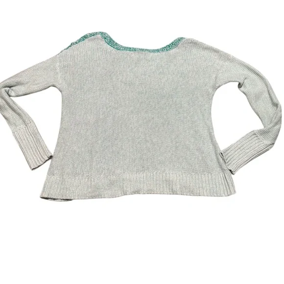 American Eagle Outfitters Teal Cable Knit Sweater - Picture 3 of 6